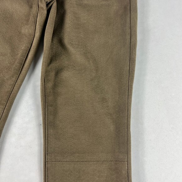 7 For All Mankind Jeans Womens 29 Skinny Ankle Tan Brown Snakeskin Stretch Denim - Picture 5 of 16